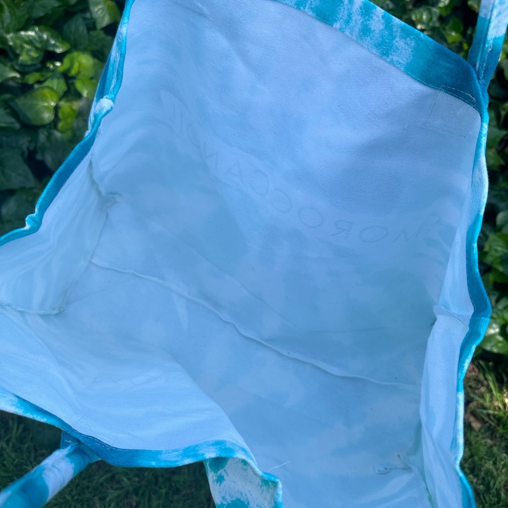 Turquoise and White Tote - Picture 5 of 6